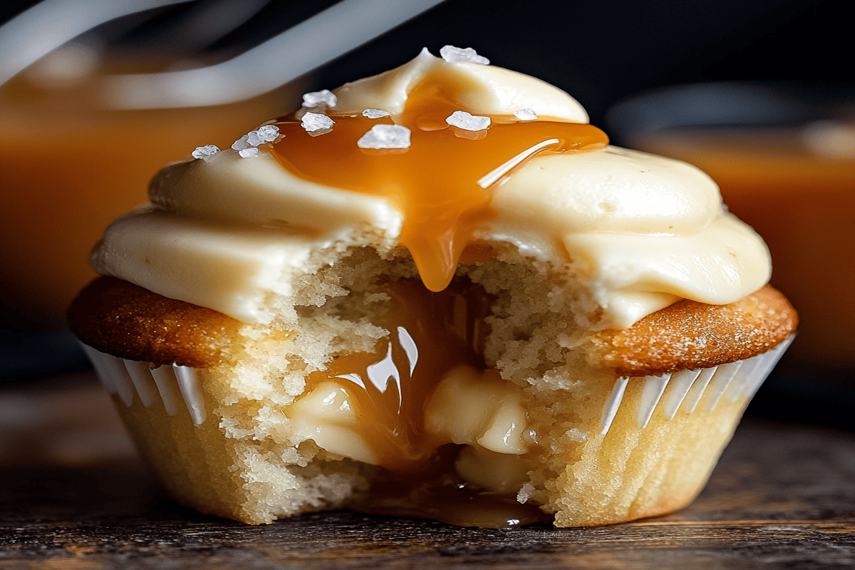 Salted caramel cupcakes