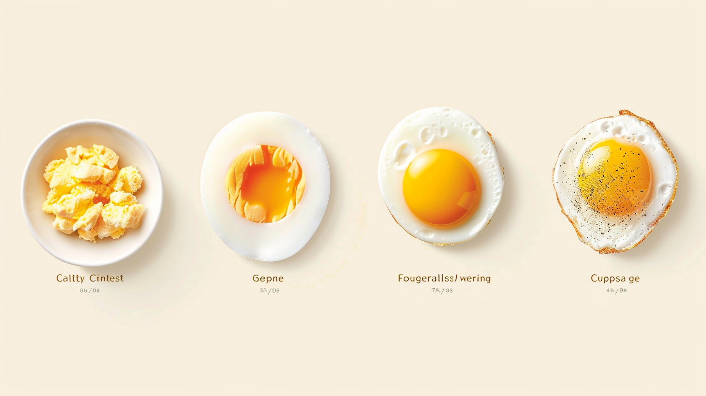 Three eggs on a plate representing 200 calories of eggs